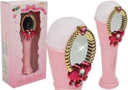 Microphone magique rose avec miroir et lumières, USB