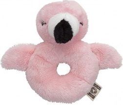 hochet en peluche flamant rose Nature Planet