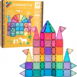 Ensemble de construction magnétique pailleté 48 pcs CONNETIX Glitter Castle Pack
