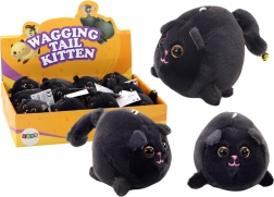 Mascotte Chat en peluche Stretch Jumping Noir