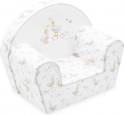 Fauteuil pour enfants en mousse avec oies, housse en coton lavable
