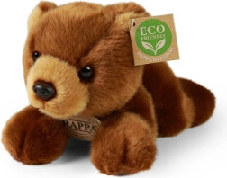 Ours en peluche brun allongé 20 cm éco‑responsable