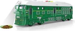 Train à inertie avec effets lumineux et sonores avec projection – vert 33 cm
