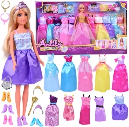 Poupée mannequin Anlily avec 11 robes et accessoires royaux