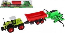 Tracteur avec remorque et portails pour enfants