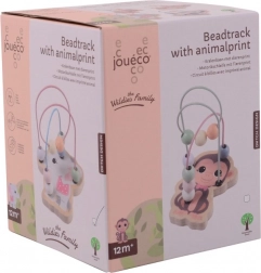 Labyrinthe de perles en bois avec animaux