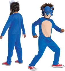Déguisement pour enfants SONIC the Hedgehog avec masque 7–8 ans (taille 127–136 cm)