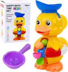 Jouet de bain interactif canard avec moulin à eau et ventouses