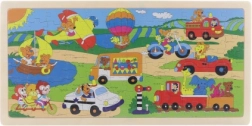 Puzzle en bois transports 96 pièces