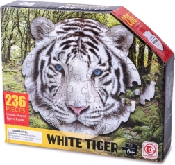Puzzle contour tigre blanc 236 pièces