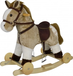 Cheval à bascule Chipolino sur roulettes beige