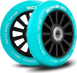 Roues de trottinette 100 mm turquoise 2 pcs SOKE