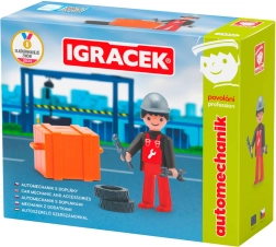 Efko Igráček métier mécanicien automobile – figurine articulée avec accessoires