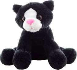 Chat en peluche noir 14 cm