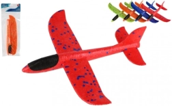 Avion à lancer en polystyrène 22 cm, 4 couleurs, en sachet