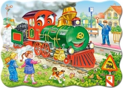 Puzzle 30 pièces locomotive verte