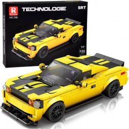 Blocs techniques 336 pièces + autocollants Voiture de sport jaune ZA5260