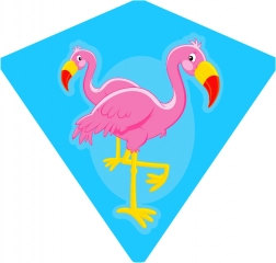 Cerf-volant flamant rose 68 × 73 cm
