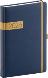 Agenda quotidien Twill bleu-or 2026