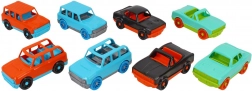 Petite voiture en plastique 10 cm à roue libre – assortiment de couleurs et de modèles