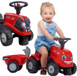 Porteur tracteur BABY CASE IH avec remorque et accessoires