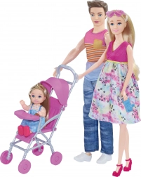 Poupée enceinte avec sa famille 30 cm