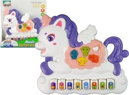 Piano Interactif Licorne Blanc