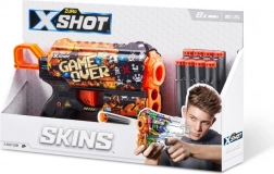 X-Shot Skins Flux – pistolet en mousse Game Over (8 fléchettes)