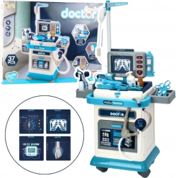 Chariot médical pour enfants avec lumières et sons, 37 pièces