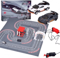 Piste de course BUGATTI en briques avec 2 voitures à télécommande