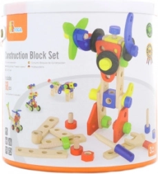 Jeu de construction en bois pour enfants – 68 pièces