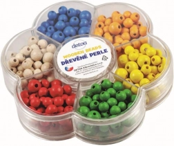 Detoa perles en bois en forme de fleur – kit créatif coloré pour l’enfilage