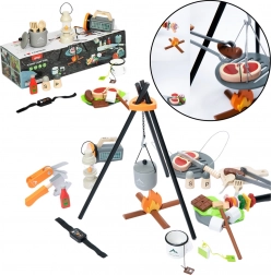 Ensemble de Camping en Bois 45 Pièces