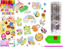 Set créatif de stickers diamant Animaux et arc-en-ciel