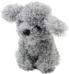 Caniche miniature en peluche gris 20 cm
