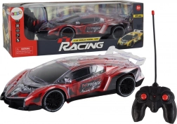 Voiture de sport RC à télécommande à l’échelle 1:16 avec éclairage rouge