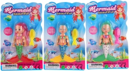 Sirène aux longs cheveux et robe scintillante