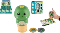 Tampon pour enfants avec autocollants dinosaure – kit créatif