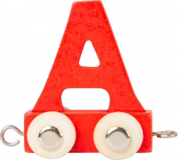 Small Foot wagon en bois avec la lettre A – alphabet coloré