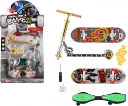 Set de finger skateboards et trottinette avec accessoires à visser