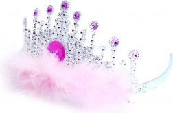 Couronne avec plumes roses pour princesses