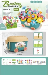 Kit de construction floral DIY chariot de jardin 139 pièces