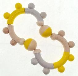 Hess hochet en bois naturel jaune