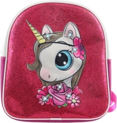Sac à dos enfant avec licorne, rose scintillant