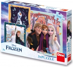 puzzle disney frozen automne joyeux 3x55 pièces