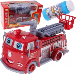 Camion de pompiers Edek avec yeux et machine à bulles
