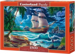 Puzzle 1500 pièces – Bateau et plage Première nuit Nouvelle terre