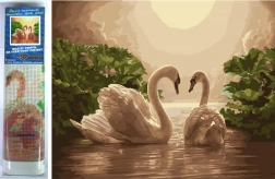 peinture diamant chanson du cygne 30 × 40 cm