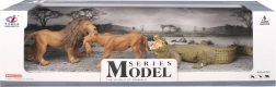 Set de figurines monde des animaux – lion, lionne et crocodile