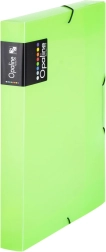 Boîte à documents avec élastique A4 verte
